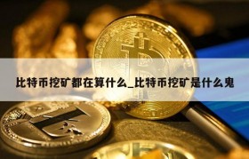 比特币挖矿都在算什么_比特币挖矿是什么鬼